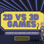 An illustrative comparison between 2D and 3D games: Discover which is best for your game development journey and why at www.doublecoconut.com.